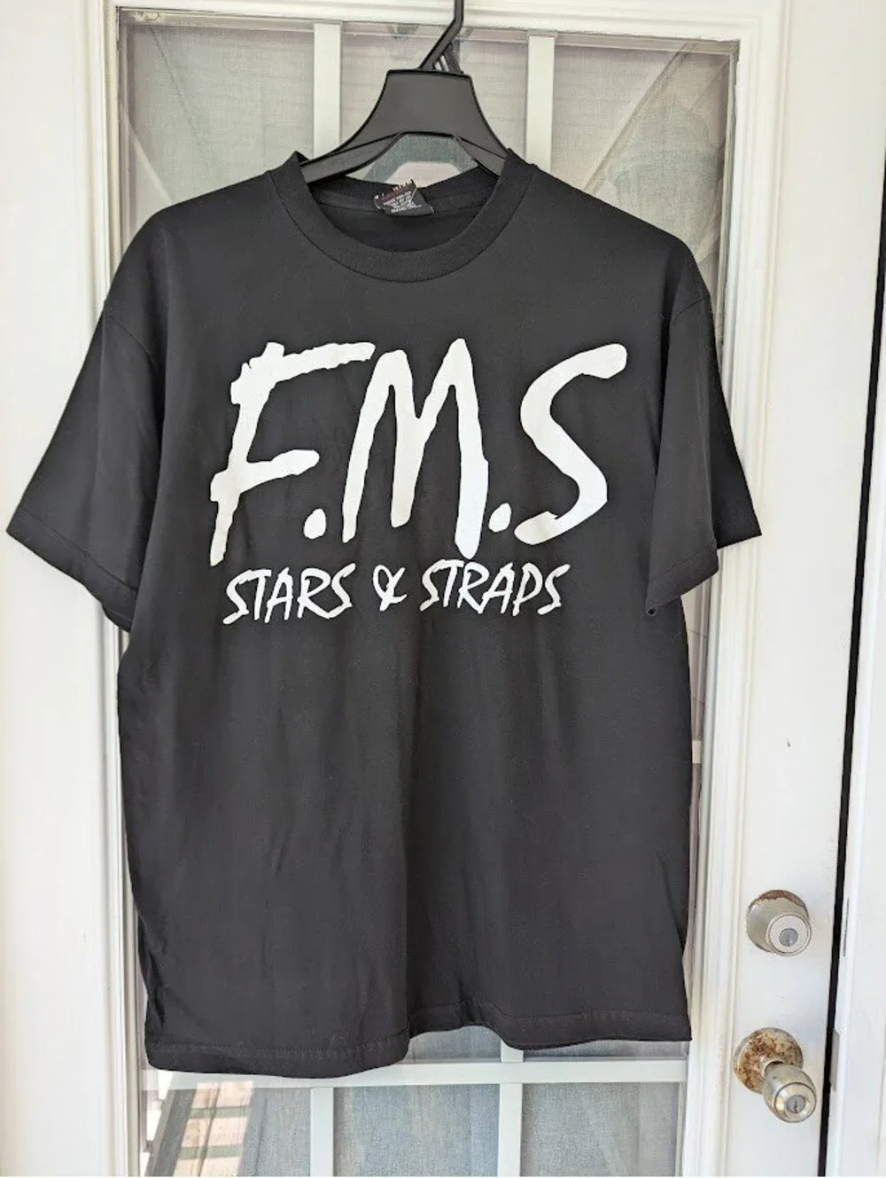 Vintage Y2K Famous Stars and Straps NWA T-Shirt Mens L NWT Black Skate 21.5x30.5